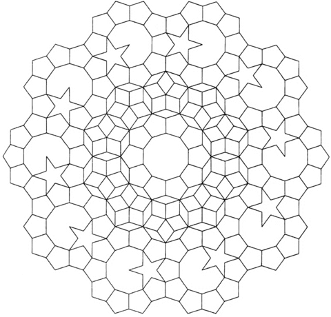 Geometric Mandala With Hexagons Coloring Page